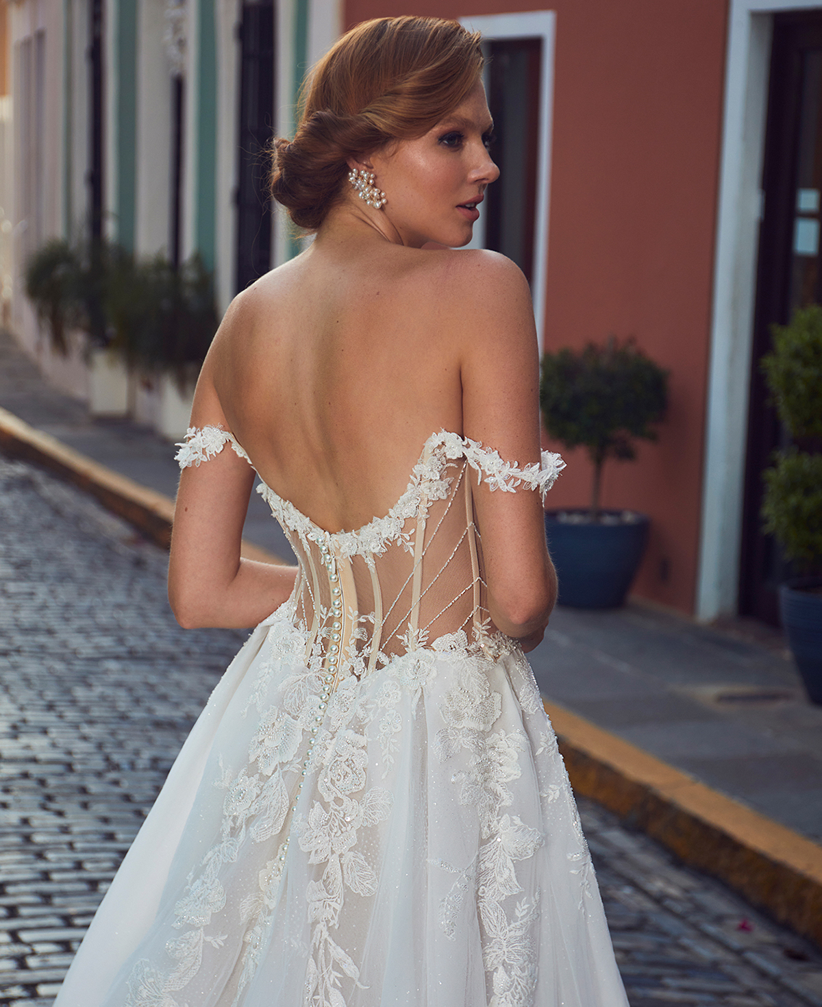 Modern Sexy Wedding Dress with Lace Straps and A Line Silhouette